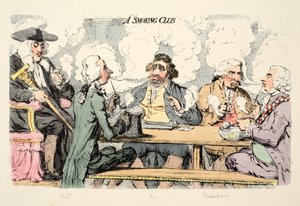 Een rookclub, uitgegeven 1793 door James Gillray
